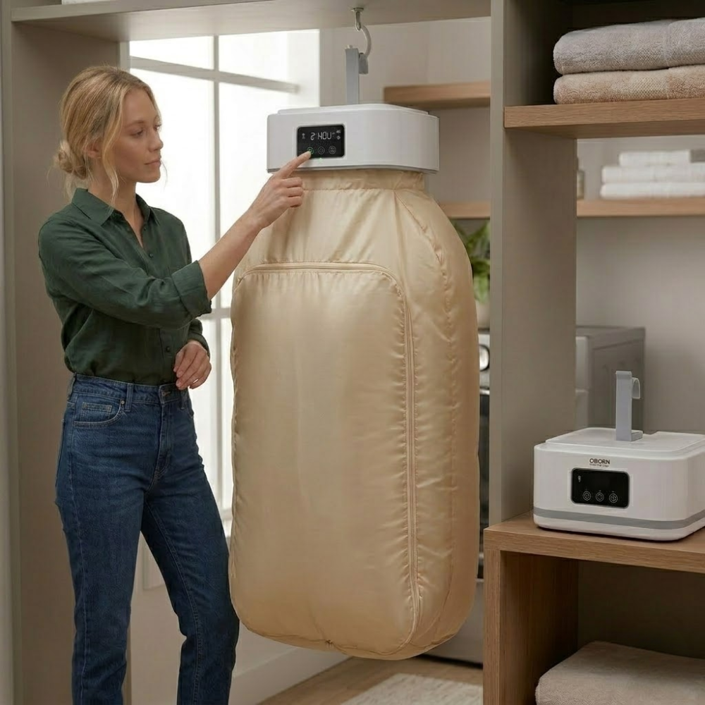 Secadora Portátil de Ropa 600W con UV y Control Inteligente