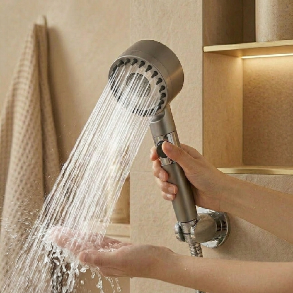 Cabezal de Ducha Turbo Alta Presión | Efecto Spa y Ahorro de Agua