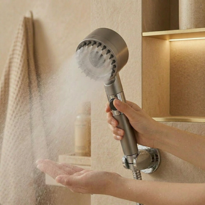 Cabezal de Ducha Turbo Alta Presión | Efecto Spa y Ahorro de Agua