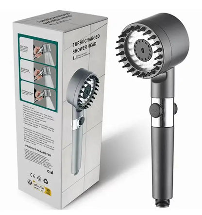 Cabezal de Ducha Turbo Alta Presión | Efecto Spa y Ahorro de Agua